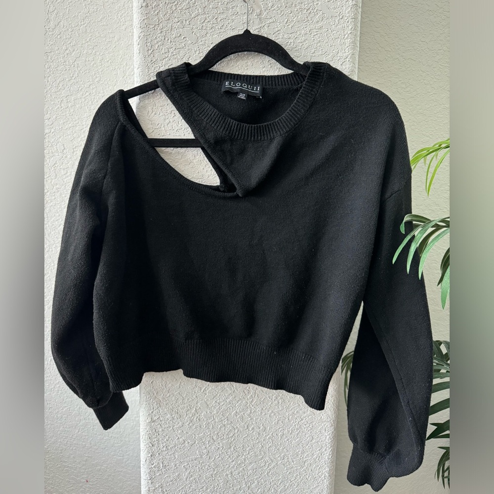 Eloquii black sweater size 14/16